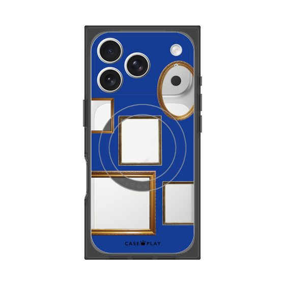 プレミアムスクエアケース with MagSafe［ Photo Frames - Blue ］