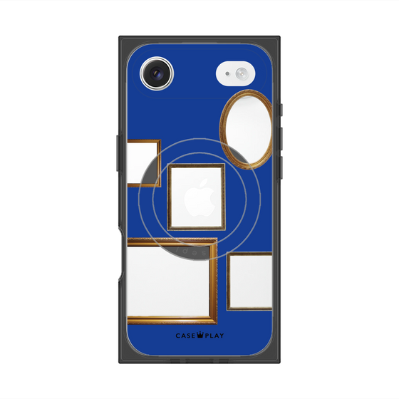 プレミアムスクエアケース with MagSafe［ Photo Frames - Blue ］