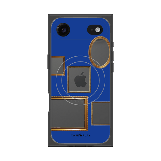 プレミアムスクエアケース with MagSafe［ Photo Frames - Blue ］