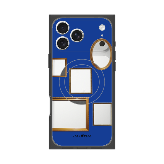 プレミアムスクエアケース with MagSafe［ Photo Frames - Blue ］
