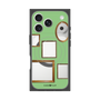 プレミアムスクエアケース with MagSafe［ Photo Frames - Light Green ］