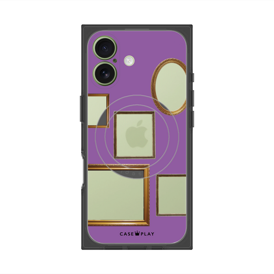 プレミアムスクエアケース with MagSafe［ Photo Frames - Purple ］
