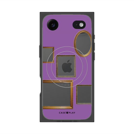 プレミアムスクエアケース with MagSafe［ Photo Frames - Purple ］