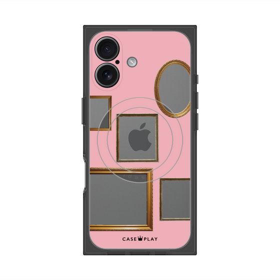 プレミアムスクエアケース with MagSafe［ Photo Frames - Pink ］