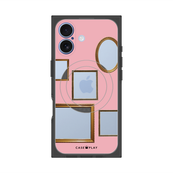 プレミアムスクエアケース with MagSafe［ Photo Frames - Pink ］