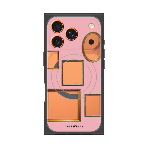 プレミアムスクエアケース with MagSafe［ Photo Frames - Pink ］