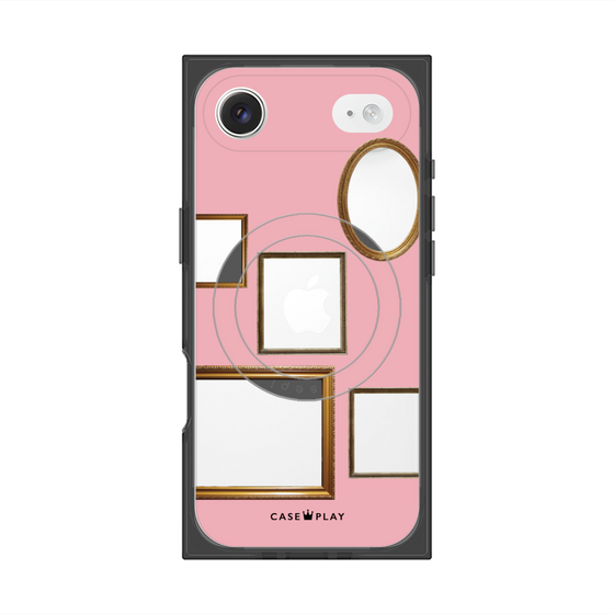 プレミアムスクエアケース with MagSafe［ Photo Frames - Pink ］