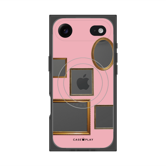 プレミアムスクエアケース with MagSafe［ Photo Frames - Pink ］