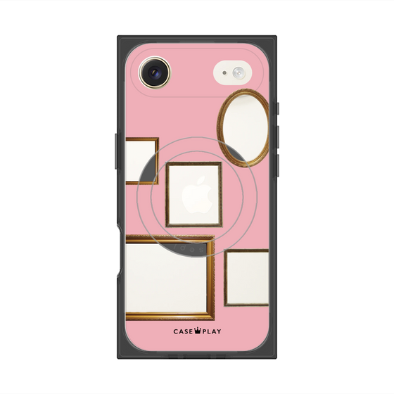 プレミアムスクエアケース with MagSafe［ Photo Frames - Pink ］