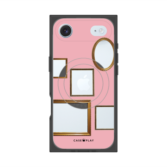 プレミアムスクエアケース with MagSafe［ Photo Frames - Pink ］
