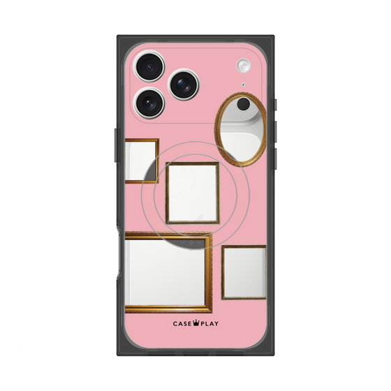 プレミアムスクエアケース with MagSafe［ Photo Frames - Pink ］