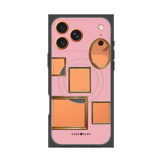 プレミアムスクエアケース with MagSafe［ Photo Frames - Pink ］