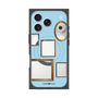 プレミアムスクエアケース with MagSafe［ Photo Frames - Light Blue ］