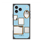 プレミアムスクエアケース with MagSafe［ Photo Frames - Light Blue ］