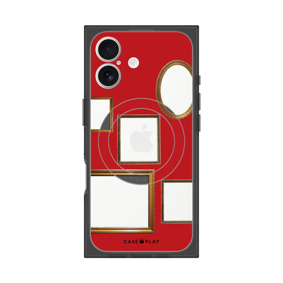 プレミアムスクエアケース with MagSafe［ Photo Frames - Red ］