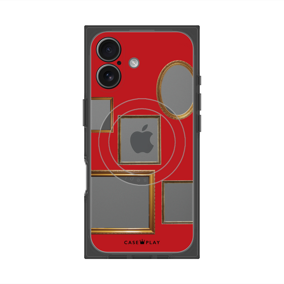プレミアムスクエアケース with MagSafe［ Photo Frames - Red ］