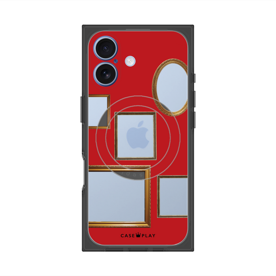 プレミアムスクエアケース with MagSafe［ Photo Frames - Red ］