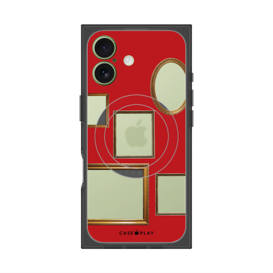 プレミアムスクエアケース with MagSafe［ Photo Frames - Red ］
