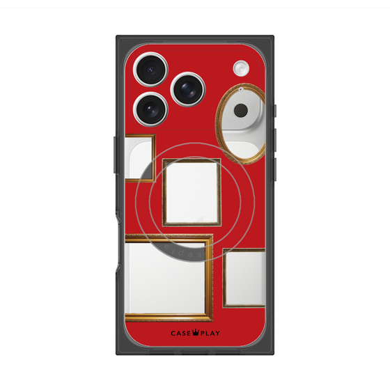 プレミアムスクエアケース with MagSafe［ Photo Frames - Red ］