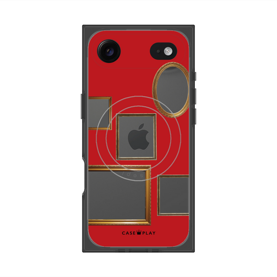 プレミアムスクエアケース with MagSafe［ Photo Frames - Red ］