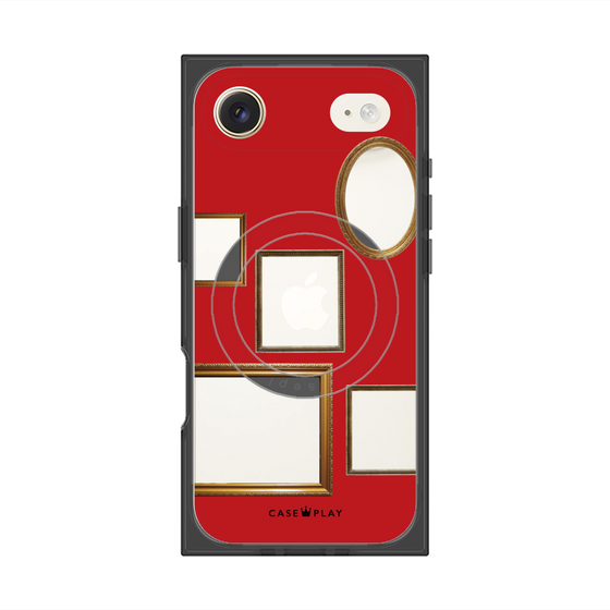 プレミアムスクエアケース with MagSafe［ Photo Frames - Red ］