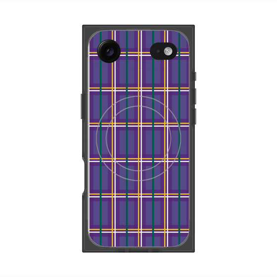 プレミアムスクエアケース with MagSafe［ Tartan Check - Purple ］