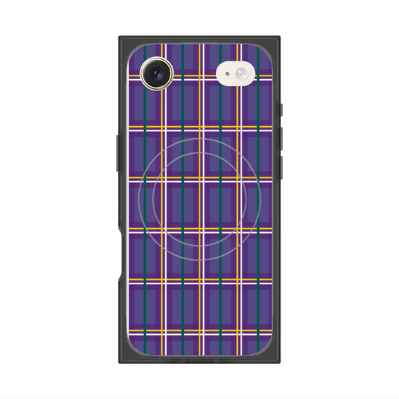 プレミアムスクエアケース with MagSafe［ Tartan Check - Purple ］