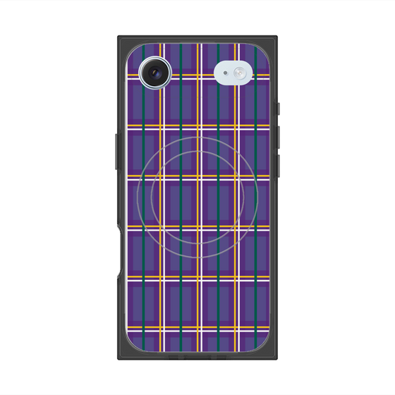 プレミアムスクエアケース with MagSafe［ Tartan Check - Purple ］