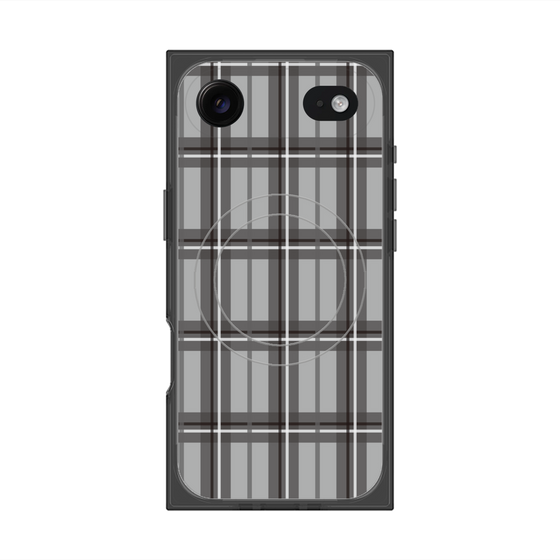 プレミアムスクエアケース with MagSafe［ Tartan Check - Gray ］