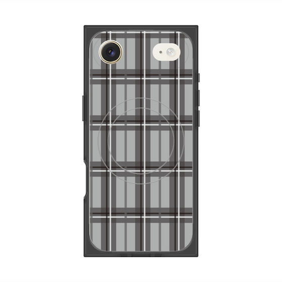 プレミアムスクエアケース with MagSafe［ Tartan Check - Gray ］