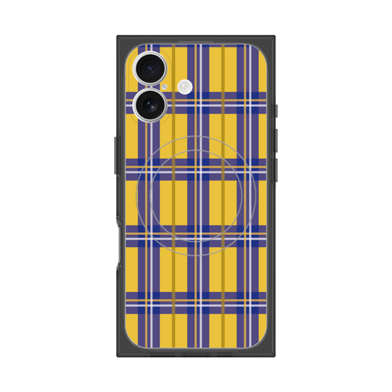 プレミアムスクエアケース with MagSafe［ Tartan Check - Yellow ］