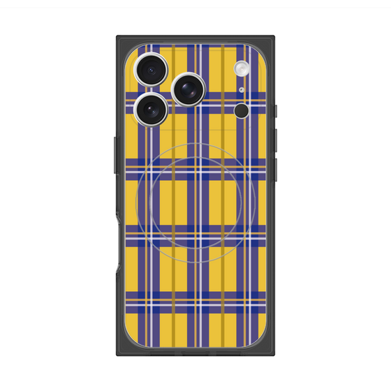 プレミアムスクエアケース with MagSafe［ Tartan Check - Yellow ］