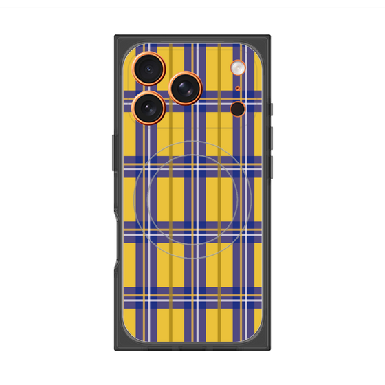 プレミアムスクエアケース with MagSafe［ Tartan Check - Yellow ］