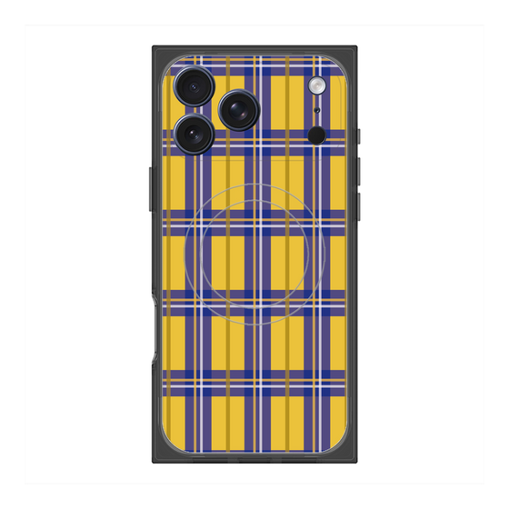 プレミアムスクエアケース with MagSafe［ Tartan Check - Yellow ］