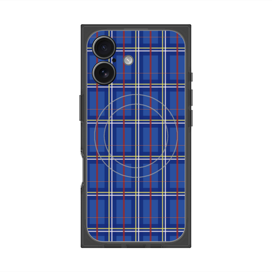 プレミアムスクエアケース with MagSafe［ Tartan Check - Blue ］