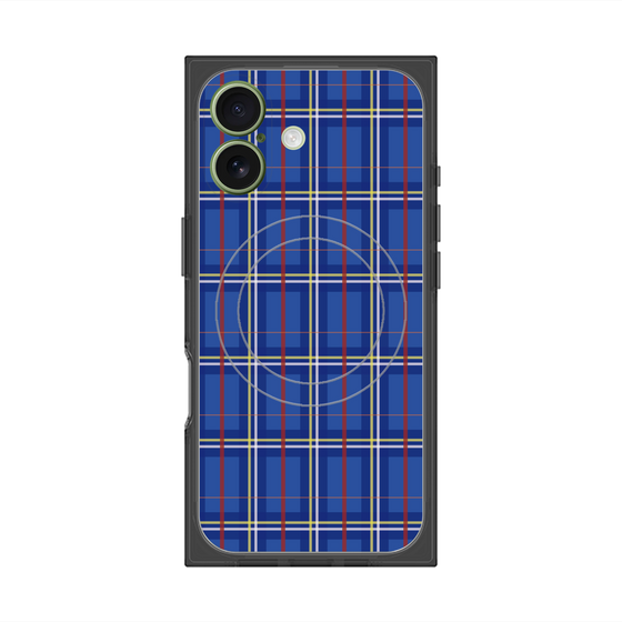 プレミアムスクエアケース with MagSafe［ Tartan Check - Blue ］