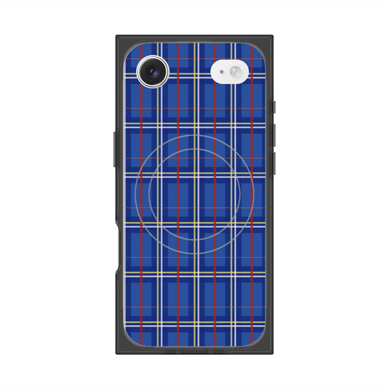 プレミアムスクエアケース with MagSafe［ Tartan Check - Blue ］