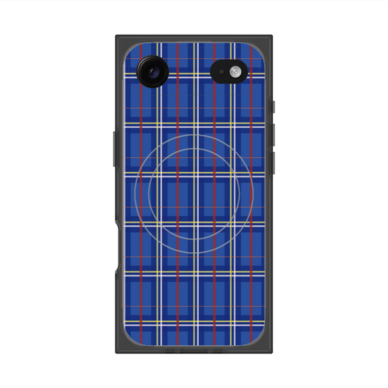 プレミアムスクエアケース with MagSafe［ Tartan Check - Blue ］