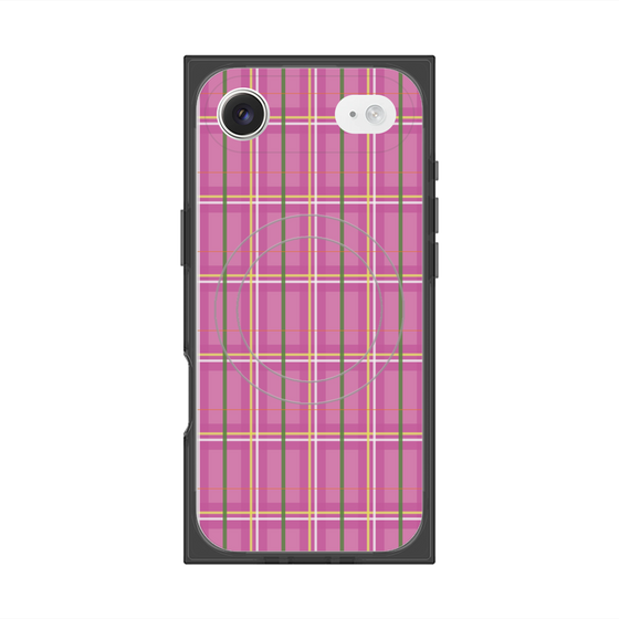 プレミアムスクエアケース with MagSafe［ Tartan Check - Pink ］