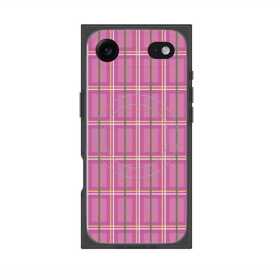 プレミアムスクエアケース with MagSafe［ Tartan Check - Pink ］