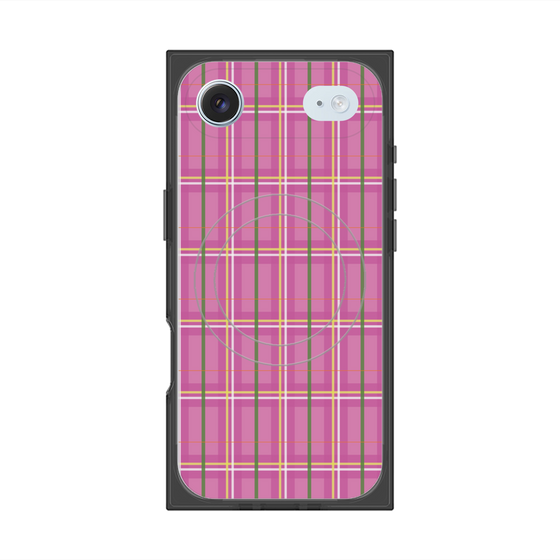 プレミアムスクエアケース with MagSafe［ Tartan Check - Pink ］
