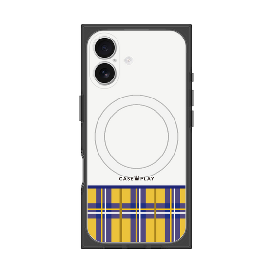 プレミアムスクエアケース with MagSafe［ CASEPLAY Tartan Check - Yellow ］