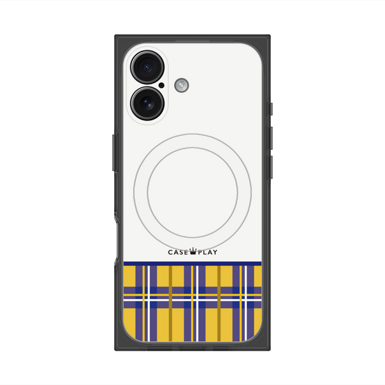 プレミアムスクエアケース with MagSafe［ CASEPLAY Tartan Check - Yellow ］