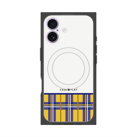 プレミアムスクエアケース with MagSafe［ CASEPLAY Tartan Check - Yellow ］