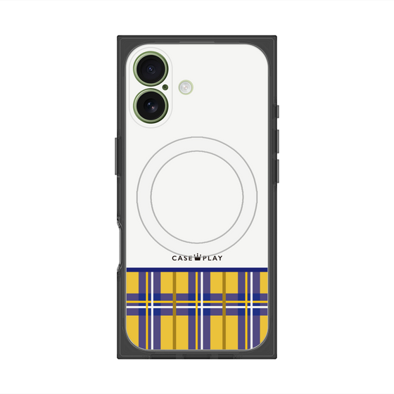 プレミアムスクエアケース with MagSafe［ CASEPLAY Tartan Check - Yellow ］