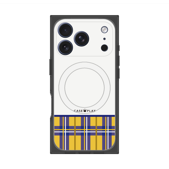 プレミアムスクエアケース with MagSafe［ CASEPLAY Tartan Check - Yellow ］