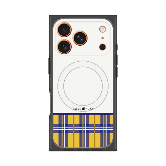 プレミアムスクエアケース with MagSafe［ CASEPLAY Tartan Check - Yellow ］