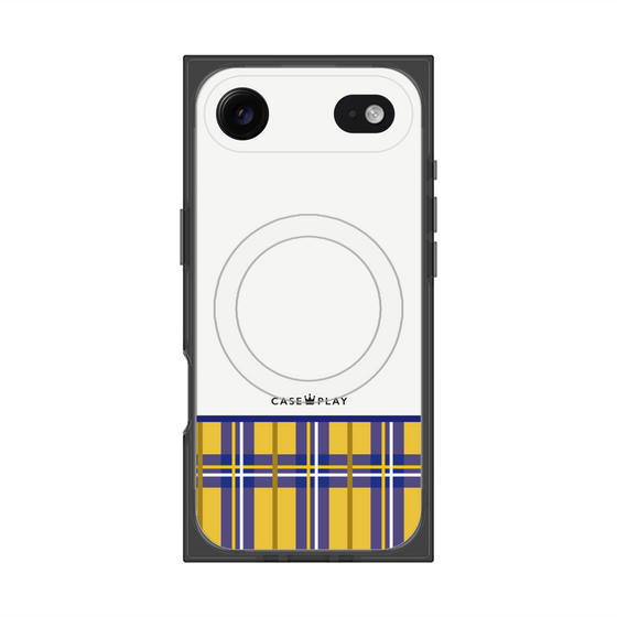 プレミアムスクエアケース with MagSafe［ CASEPLAY Tartan Check - Yellow ］