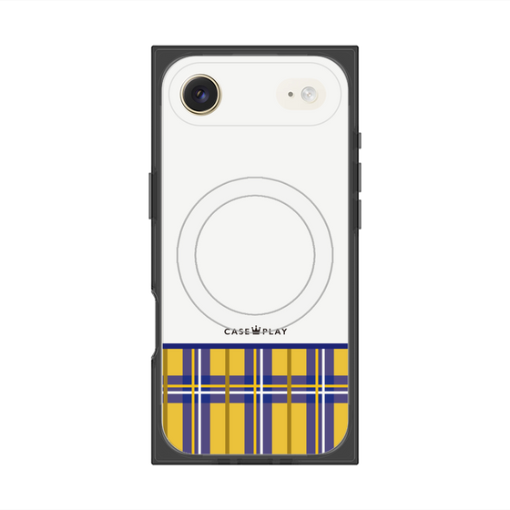 プレミアムスクエアケース with MagSafe［ CASEPLAY Tartan Check - Yellow ］