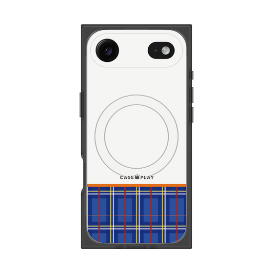 プレミアムスクエアケース with MagSafe［ CASEPLAY Tartan Check - Blue ］
